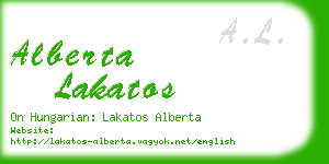alberta lakatos business card